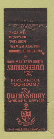 Matchbook Cover - Queensbury Hotel Glens Falls NY