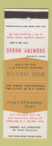 Matchbook Cover - Hotel Syracuse NY Northway Inn