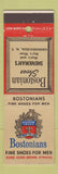 Matchbook Cover - Bostonian Men's Shoes Canandaigua NY
