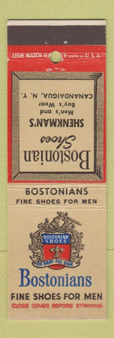 Matchbook Cover - Bostonian Men's Shoes Canandaigua NY