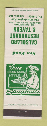 Matchbook Cover - Calsolaro Restaurant Tavern Albany NY