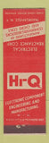 Matchbook Cover - Hi Q Electrical Reactance Corp Franklinville NY