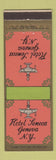 Matchbook Cover - Hotel Seneca Geneva NY