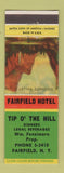 Matchbook Cover - Tip o the Hill Restaurant Fairfield NY