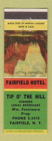 Matchbook Cover - Tip o the Hill Restaurant Fairfield NY