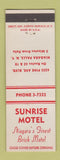 Matchbook Cover - Sunrise Motel Niagara Falls NY