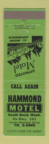 Matchbook Cover - Hammond Motel South Bend WA