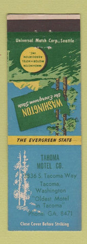 Matchbook Cover - Tahoma Motel Tacoma WA