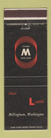 Matchbook Cover - Hotel Leopold Bellingham WA Western Hotels