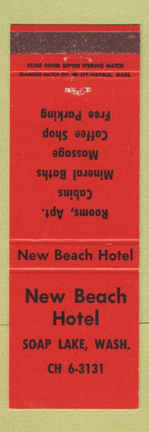 Matchbook Cover - New Beach Hotel Soap Lake WA