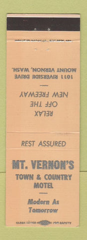 Matchbook Cover - Town and Country Motel Mount Vernon WA