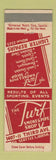 Matchbook Cover - The Turf Smoke Shop Tobacco Seattle WA