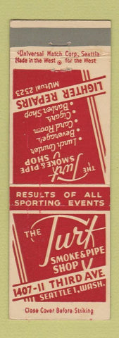 Matchbook Cover - The Turf Smoke Shop Tobacco Seattle WA