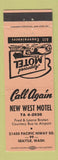 Matchbook Cover - New West Motel Seattle WA