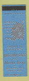 Matchbook Cover - Gateway Cafe Moritz Room North Bend WA