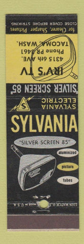 Matchbook Cover - Sylvania TV Irv's Tacoma WA