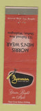 Matchbook Cover - Jarman Men's Shoes Shelton WA Morris Men's Clothes