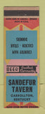 Matchbook Cover - Sandefur Tavern Carrollton KY