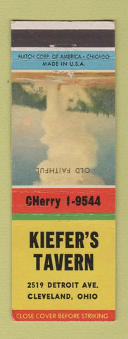 Matchbook Cover - Kiefer's Tavern Cleveland OH