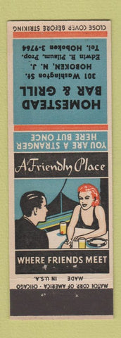 Matchbook Cover - Homestead Bar Grill Hoboken NJ