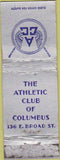 Matchbook Cover - Athletic Club of Columbus OH WEAR