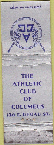 Matchbook Cover - Athletic Club of Columbus OH WEAR