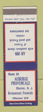 Matchbook Cover - Auberge Provencale Chester NJ French Restaurant