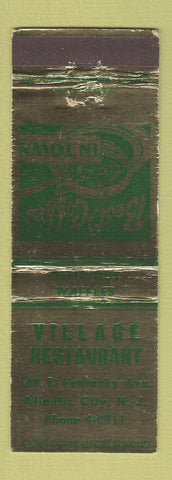 Matchbook Cover - Village Restaurant Atlantic City NJ WEAR