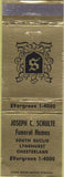 Matchbook Cover - Schulte Funeral Home Lyndhurst Chesterland OH