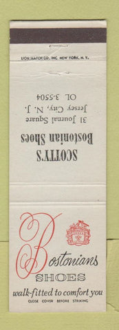 Matchbook Cover - Scotty's Bostonian Men's Shoes Jersey City NJ