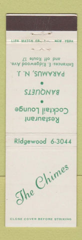 Matchbook Cover - The Chimes Restaurant Paramus NJ