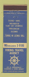 Matchbook Cover - Viking Travel Agency Camden NJ