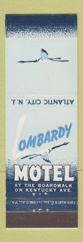 Matchbook Cover - Lombardy Motel Atlantic City NJ