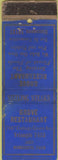 Matchbook Cover - Grover Restaurant steaks NO TOWN WEAR