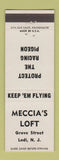 Matchbook Cover - Meccia's Loft Lodi NJ WWII Racing Pigeon