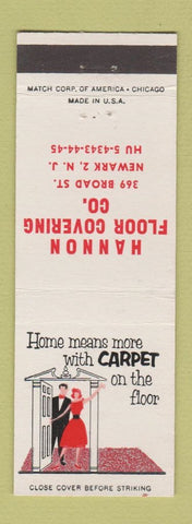 Matchbook Cover - Hannon Floor Covering Carpet Newark NJ