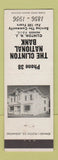 Matchbook Cover - Clinton National Bank Clinton NJ 1956