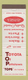 Matchbook Cover - Toyota Cars Pottstown PA