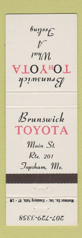 Matchbook Cover - Brunswick Toyota Topsham ME