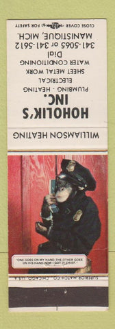 Matchbook Cover - Hoholik's Plumbing Heating Manistique MI