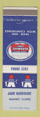 Matchbook Cover - Jahr Hardware Mahomet IL