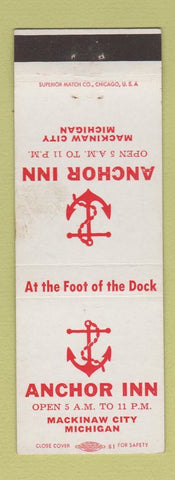 Matchbook Cover - Anchor Inn Mackinaw City MI WEAR