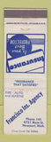 Matchbook Cover - Francisco Insurance Agency Newport MI WEAR