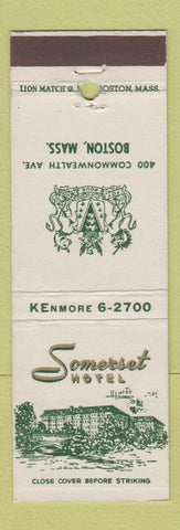 Matchbook Cover - Somerset Hotel Boston MA