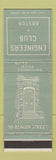 Matchbook Cover - Engineers Club Boston MA