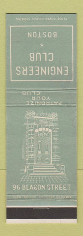 Matchbook Cover - Engineers Club Boston MA