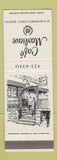 Matchbook Cover - Cafe Marliave Boston MA