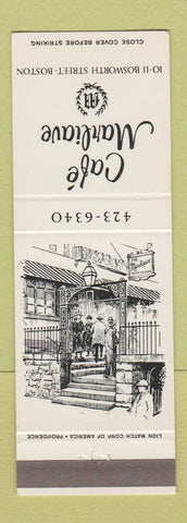 Matchbook Cover - Cafe Marliave Boston MA
