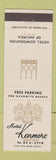 Matchbook Cover - Hotel Kenmore Boston MA