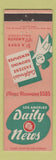 Matchbook Cover - Los Angeles Daily Newspaper Drew Pearson CA